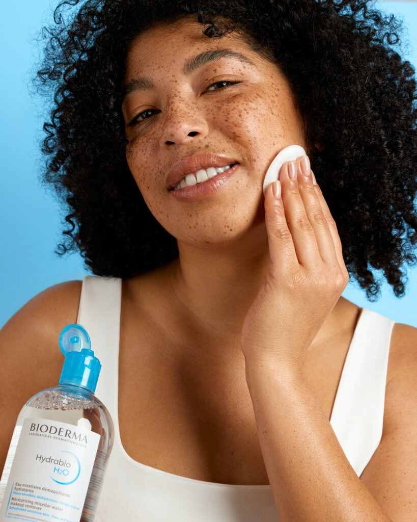 Image of a model using Bioderma product