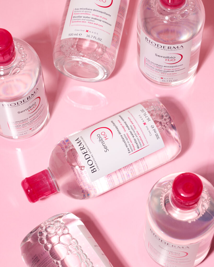 Bottles of Bioderma micellar water