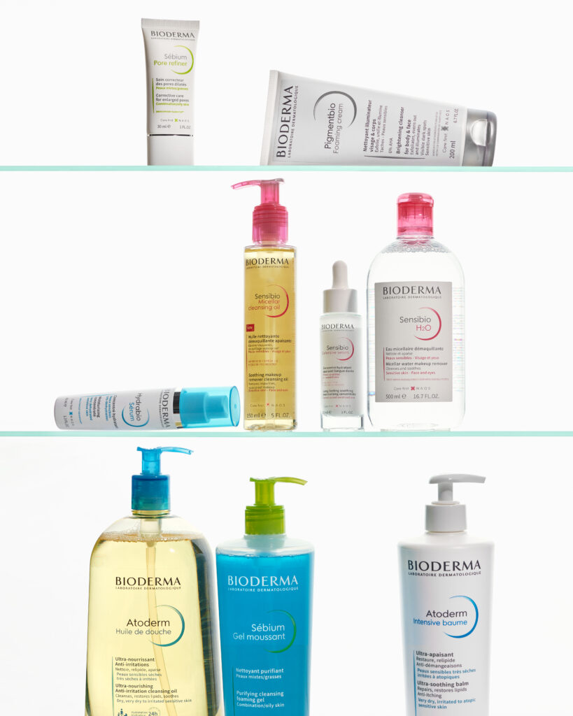 Bioderma products on shelves