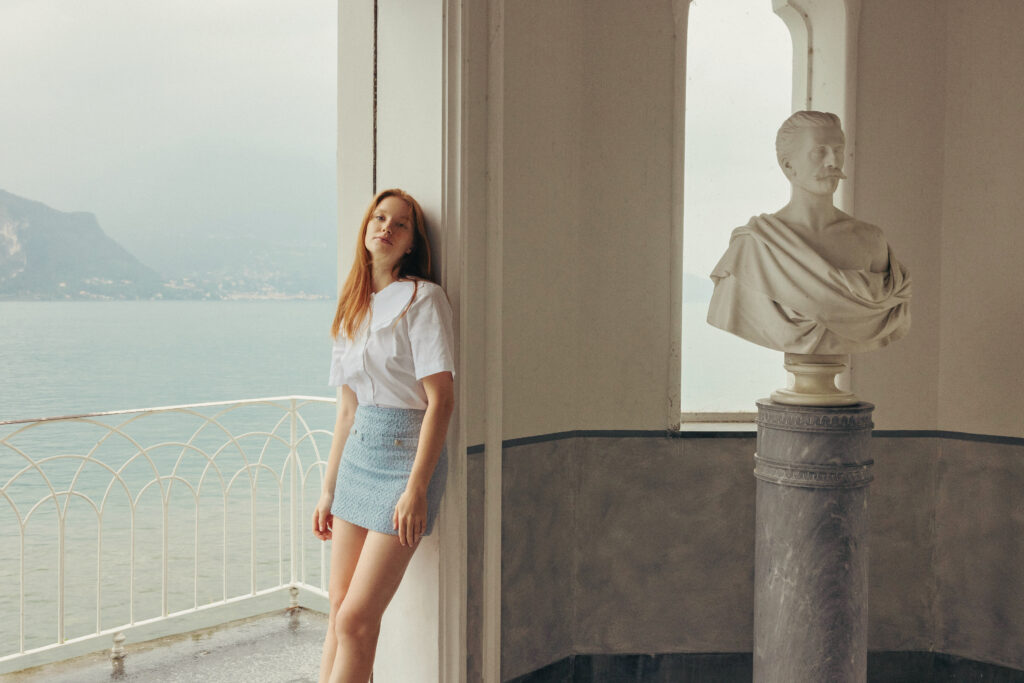 Model Margarita Masliakova of Select Model Milano shot by Megane Brunette, Canadian Fashion and Beauty photographer, in Lake Como, Italy