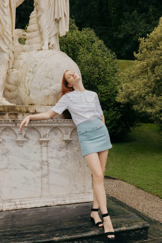 Model Margarita Masliakova of Select Model Milano shot by Megane Brunette, Canadian Fashion and Beauty photographer, in Lake Como, Italy