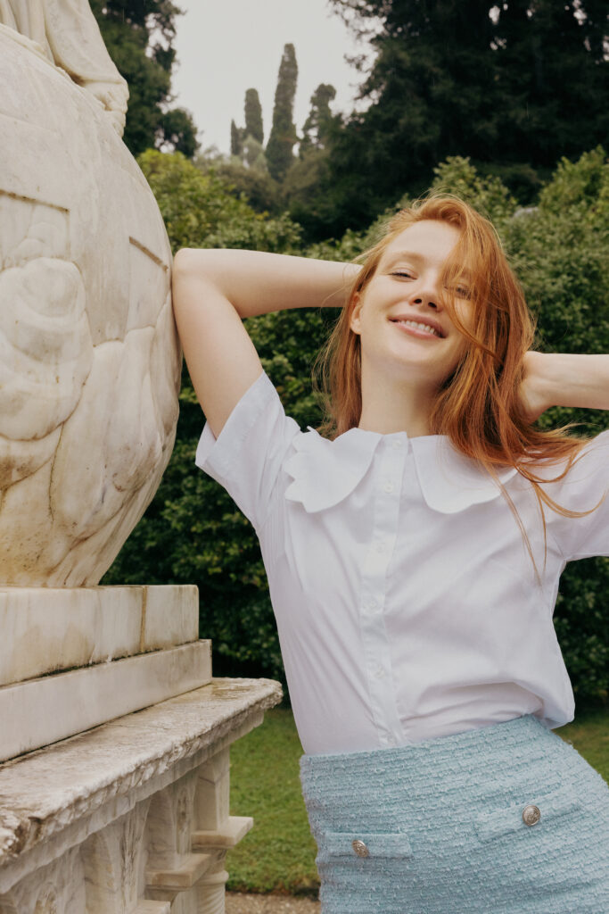 Model Margarita Masliakova of Select Model Milano shot by Megane Brunette, Canadian Fashion and Beauty photographer, in Lake Como, Italy