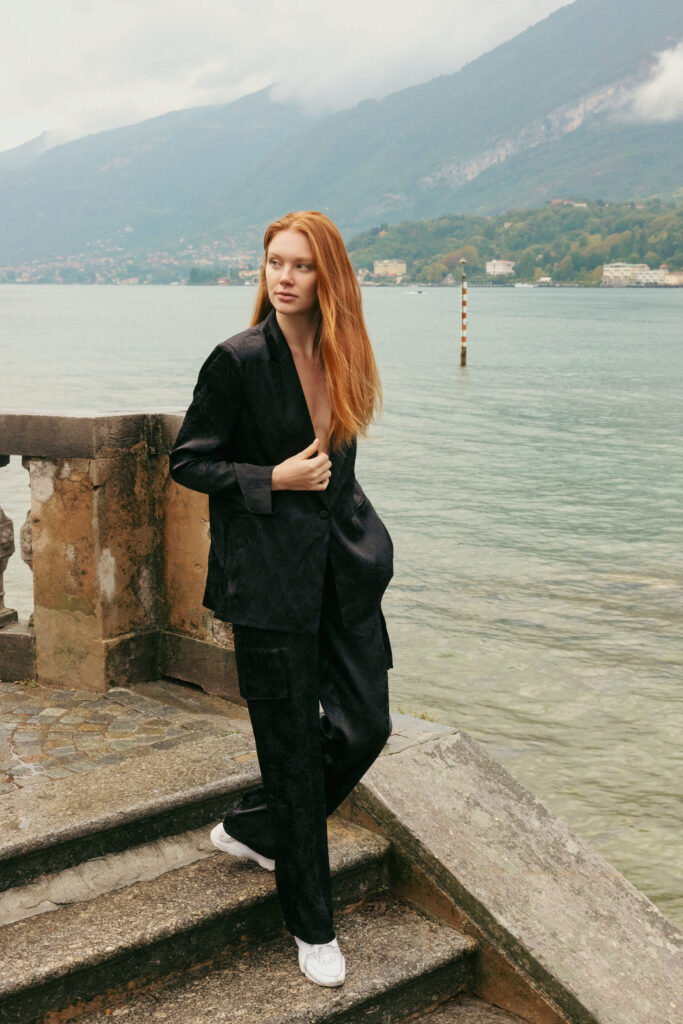 Model Margarita Masliakova of Select Model Milano shot by Megane Brunette, Canadian Fashion and Beauty photographer, in Lake Como, Italy