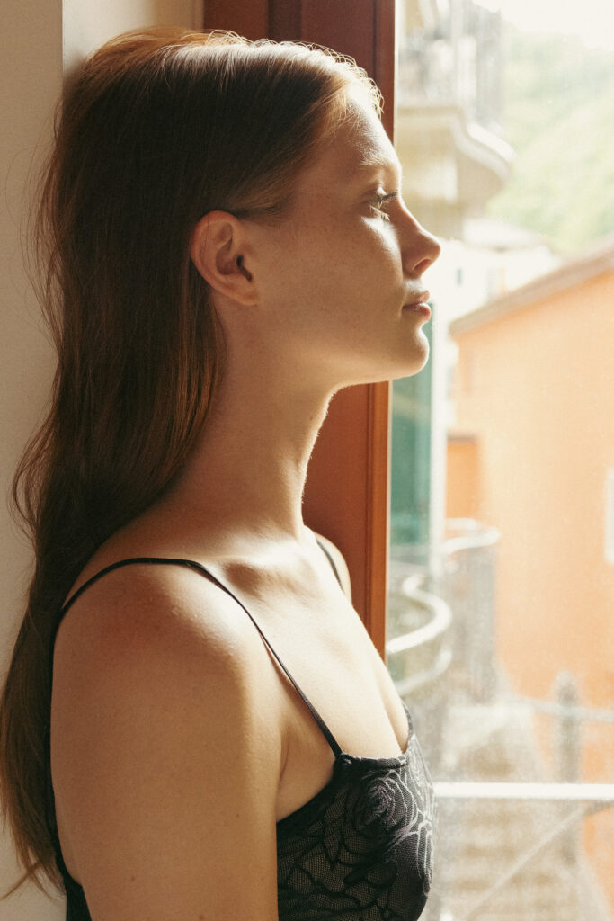 Model Margarita Masliakova of Select Model Milano shot by Megane Brunette, Canadian Fashion and Beauty photographer, in Lake Como, Italy