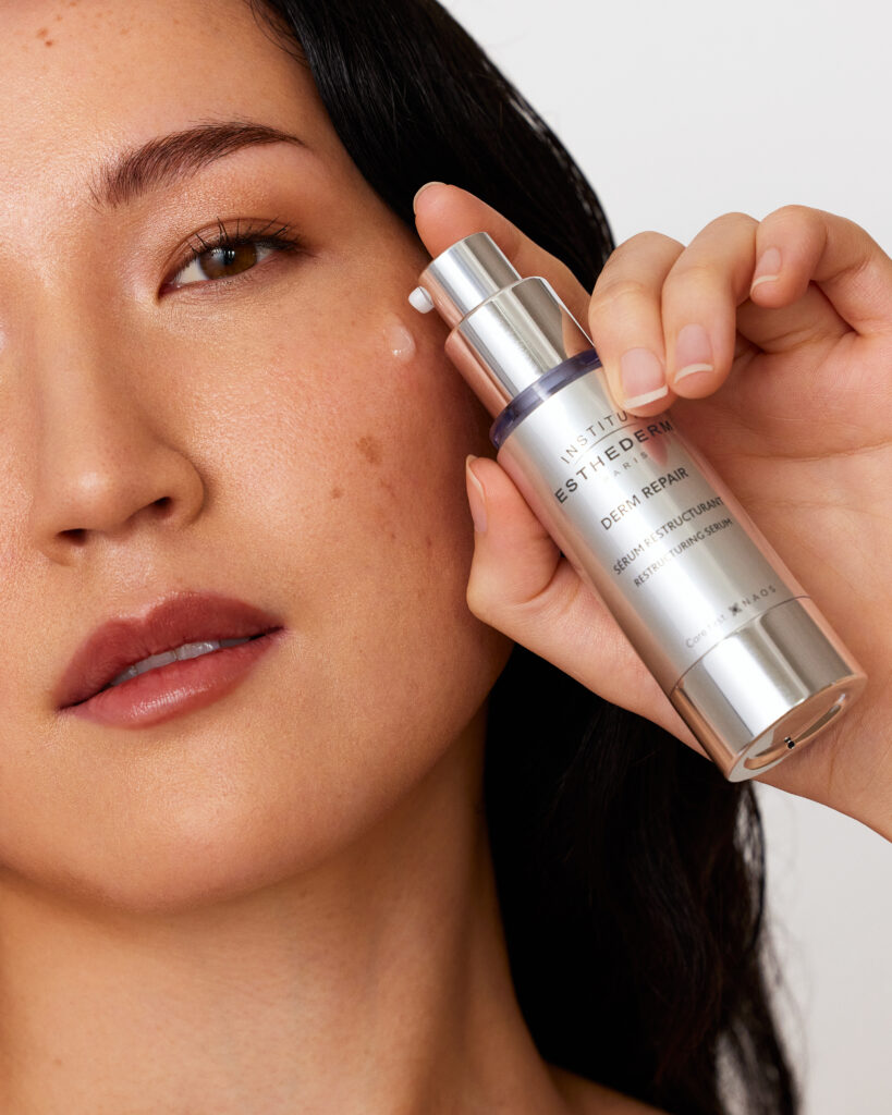 Esthederm product shot with model