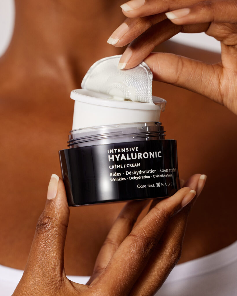 Esthederm product shot with model